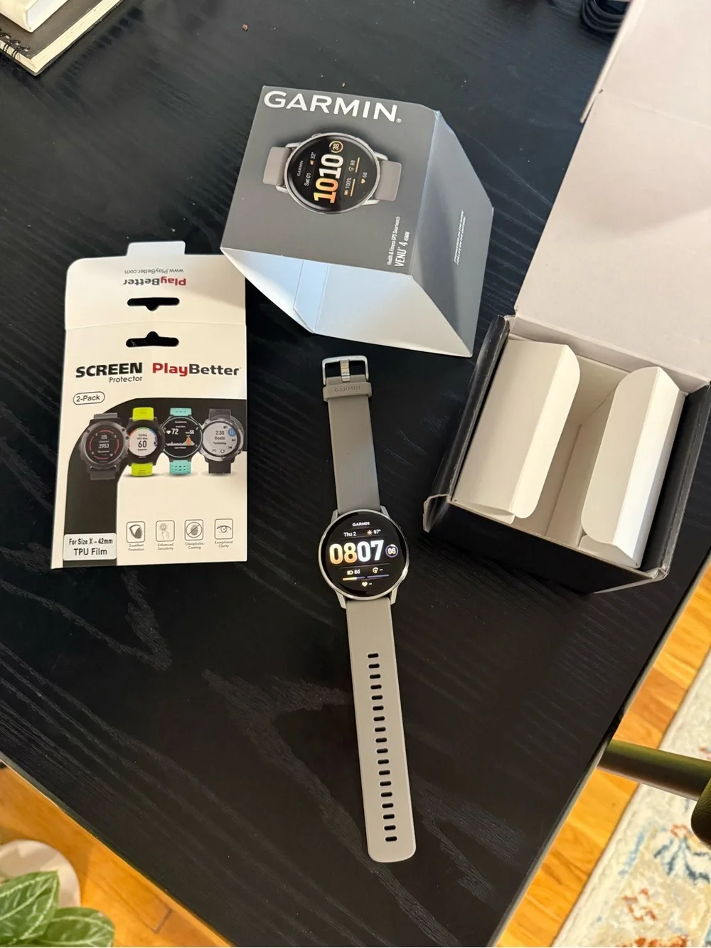 🎁Garmin Venu 4 GPS Smartwatch 45mm Silver/State- Open Box Like New